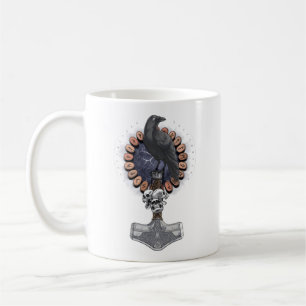 Norse Viking Raven Hammer Kaffeetasse