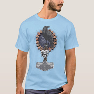 Norse Viking Raven Hammer T-Shirt