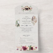 Norse Viking Scroll Wedding All In One Einladung (Innen Boden)