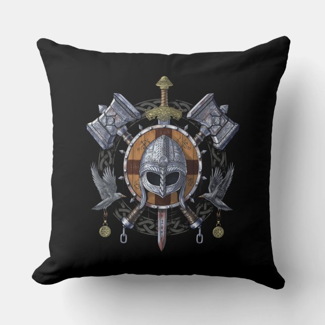 Norse Viking Warrior Armory Kissen (Vorderseite)