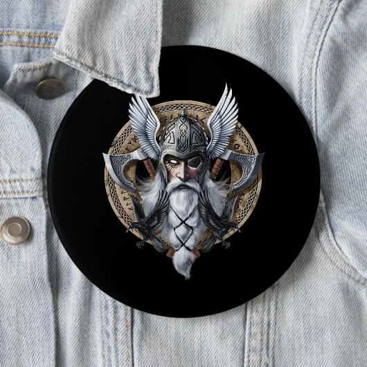 Norse Warrior God Odin Button (Beispiel)