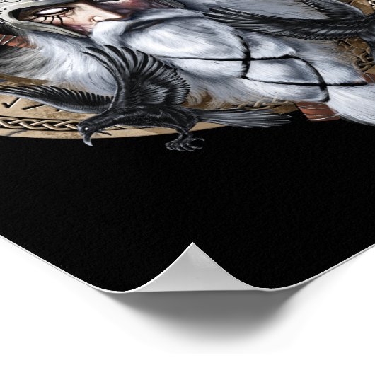 Norse Warrior God Odin Poster (Ecke)