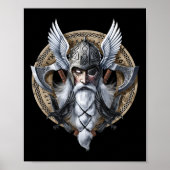 Norse Warrior God Odin Poster (Vorne)