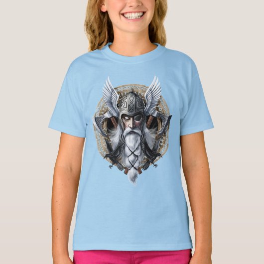 Norse Warrior God Odin T-Shirt (Vorderseite)