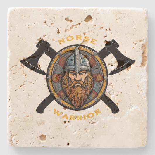 Norse Warrior Steinuntersetzer (Vorderseite)