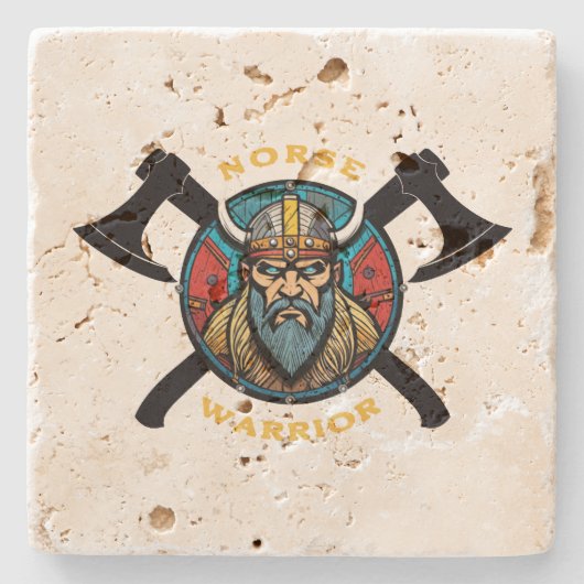 Norse Warrior Steinuntersetzer (Vorderseite)