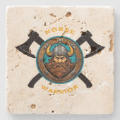 Norse Warrior Steinuntersetzer (Vorderseite)