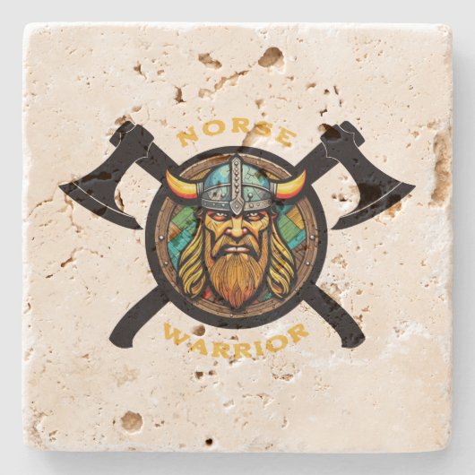Norse Warrior Steinuntersetzer (Vorderseite)