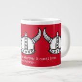 Norse Wisdom Viking Helmet Jumbo-Tasse (Vorderseite Rechts)
