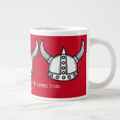Norse Wisdom Viking Helmet Jumbo-Tasse (Rechts)