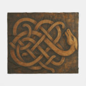 Norse Wolf Sigil - Wandern auf dem schwarzen Stein Fleecedecke (Vorderseite (Horizontal))