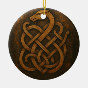 Norse Wolf Sigil - Wandern auf dem schwarzen Stein Keramik Ornament