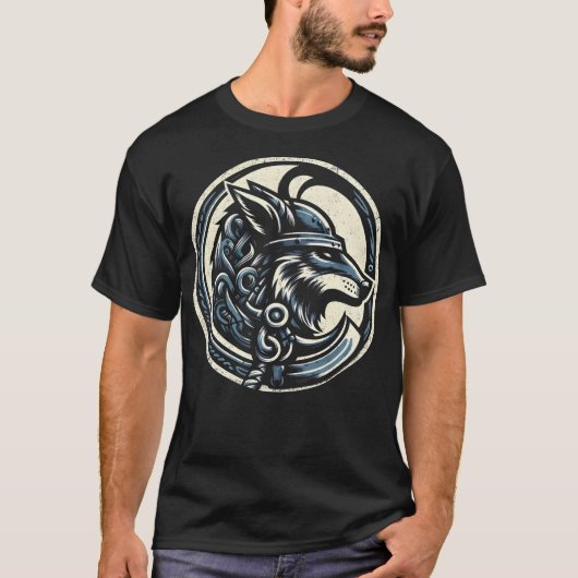 Norse Wolf Warrior Emblem T-Shirt (Vorderseite)