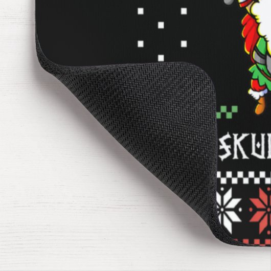 Norse Xmas Christmas Viking Deck Vhalla With Skull Mousepad (Ecke)