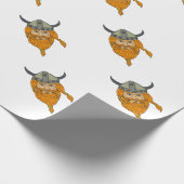 Norseman-Wikinger-Krieger-Hauptzeichnen Geschenkpapier (Ecke)