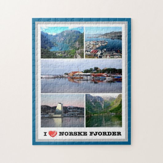 Norske Fjorder - Norwegen - I Liebe - Puzzle (Vertikal)