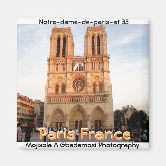 Norte-dame-de-paris-at 33 (Mojisola A Gbadamosi) Magnet (Vorne)
