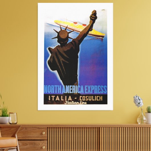 North America Express ~ Italian Line - XL Leinwanddruck (Insitu (Wohnzimmer))