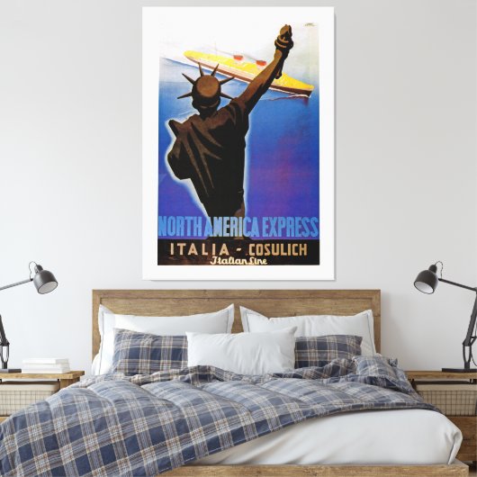 North America Express ~ Italian Line - XL Leinwanddruck (Insitu (Schlafzimmer))