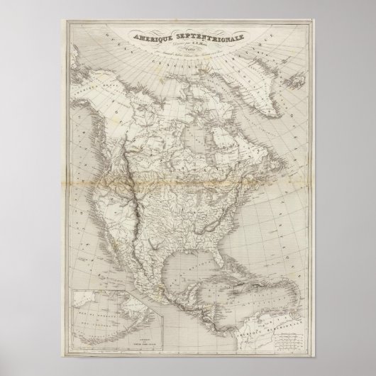 North America Map Poster (Vorne)