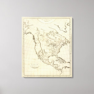 North America Outline Leinwanddruck
