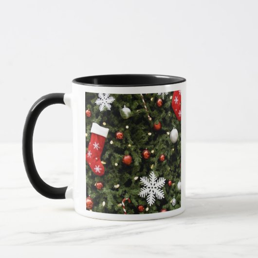 North America. Weihnachtsdekorationen auf Baum. 2 Tasse (Links)