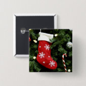 North America. Weihnachtsdekorationen auf Baum. 3 Button (Vorne & Hinten)