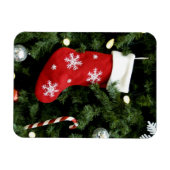 North America. Weihnachtsdekorationen auf Baum. 3 Magnet (Horizontal)