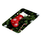 North America. Weihnachtsdekorationen auf Baum. 3 Magnet (Linke Seite)