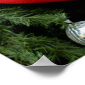 North America. Weihnachtsdekorationen auf Baum. 3 Poster (Ecke)