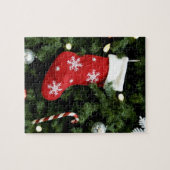 North America. Weihnachtsdekorationen auf Baum. 3 Puzzle (Horizontal)