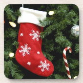 North America. Weihnachtsdekorationen auf Baum. 3 Untersetzer (Vorderseite)