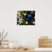 North America. Weihnachtsdekorationen auf Baum. Poster (Küche)