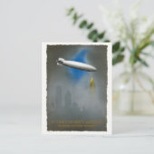 North America Zeppelin Vintage Poster 1937 Postkarte (Stehend Vorderseite)