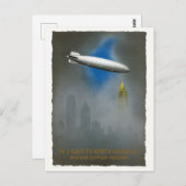 North America Zeppelin Vintage Poster 1937 Postkarte (Vorne/Hinten)