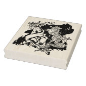 North American Coyote Art Coloring Page Gummistempel (Stempel)