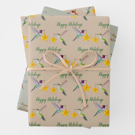 North American Hummingbirds Pattern Geschenkpapier Set (Beispiel)