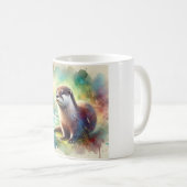 North American River Otter 280824AREF118 - Waterco Kaffeetasse (VorderseiteRechts)