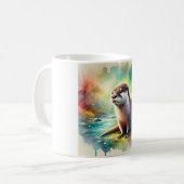 North American River Otter 280824AREF118 - Waterco Kaffeetasse (Vorderseite Links)