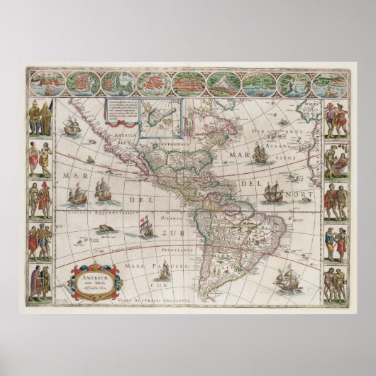 North and South America Poster (Vorne)