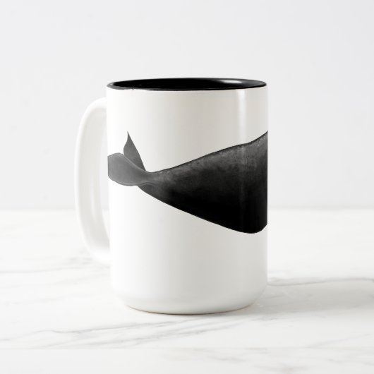 "North Atlantic Right Whale" Art Zweifarbige Tasse (Vorderseite Links)