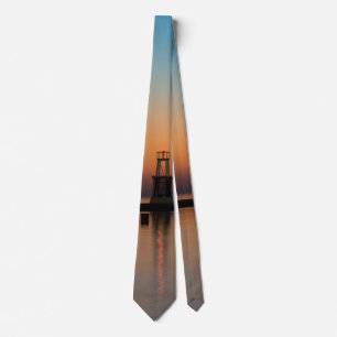 North Ave Lighthouse Sunrise Neck Tie Krawatte