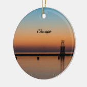 North Ave Lighthouse Sunrise Souvenir Ornament (Links)