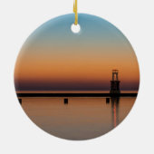 North Ave Lighthouse Sunrise Souvenir Ornament (Hinten)