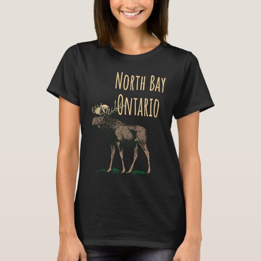 North Bay Ontario Moose T-Shirt (Vorderseite)