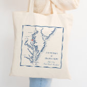 North Beach Maryland Elegant Navy Wedding Willkomm Tragetasche