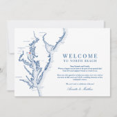 North Beach MD Wedding Willkommen und Tour Dankeskarte (Vorderseite)