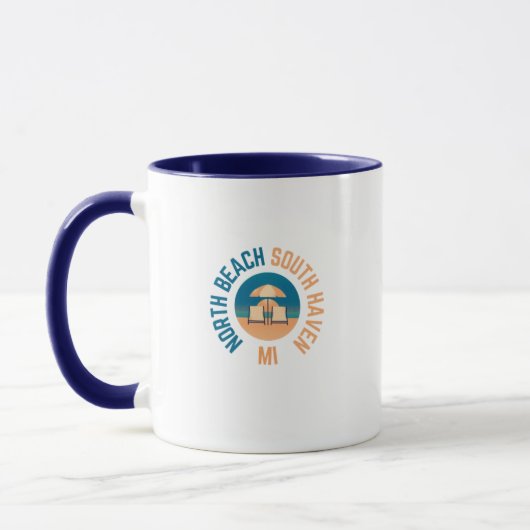 North Beach South Haven Michigan Coffee Tasse (Links)