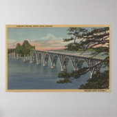 North Bend, Oregon - Coos Bay Bridge View Poster (Vorne)