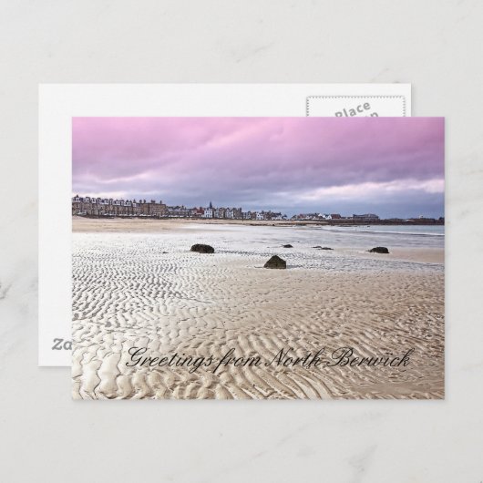 North Berwick Beach in Schottland, Postcard Postkarte (Vorne/Hinten)